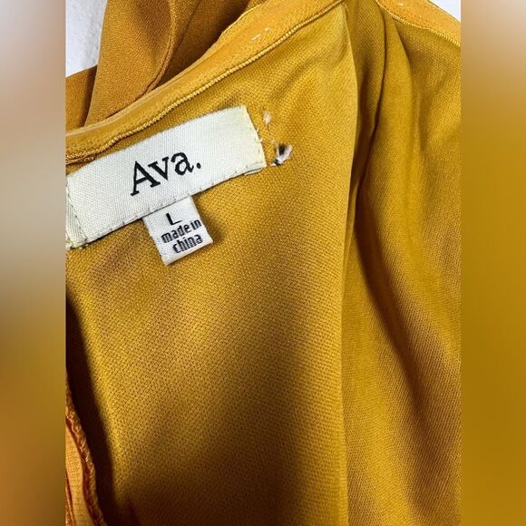 Ava. Ruffle Bustier Mini Dress Size L Sleeveless Zipped Lined - Picture 6 of 16